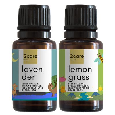 2care Lavender Essential Oil and Lemongrass Essential Oil Combo (pack of 2) 30ml
