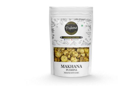 Poplicious Roasted Makhana with Ghee| Pack of 90g (Pudhina)