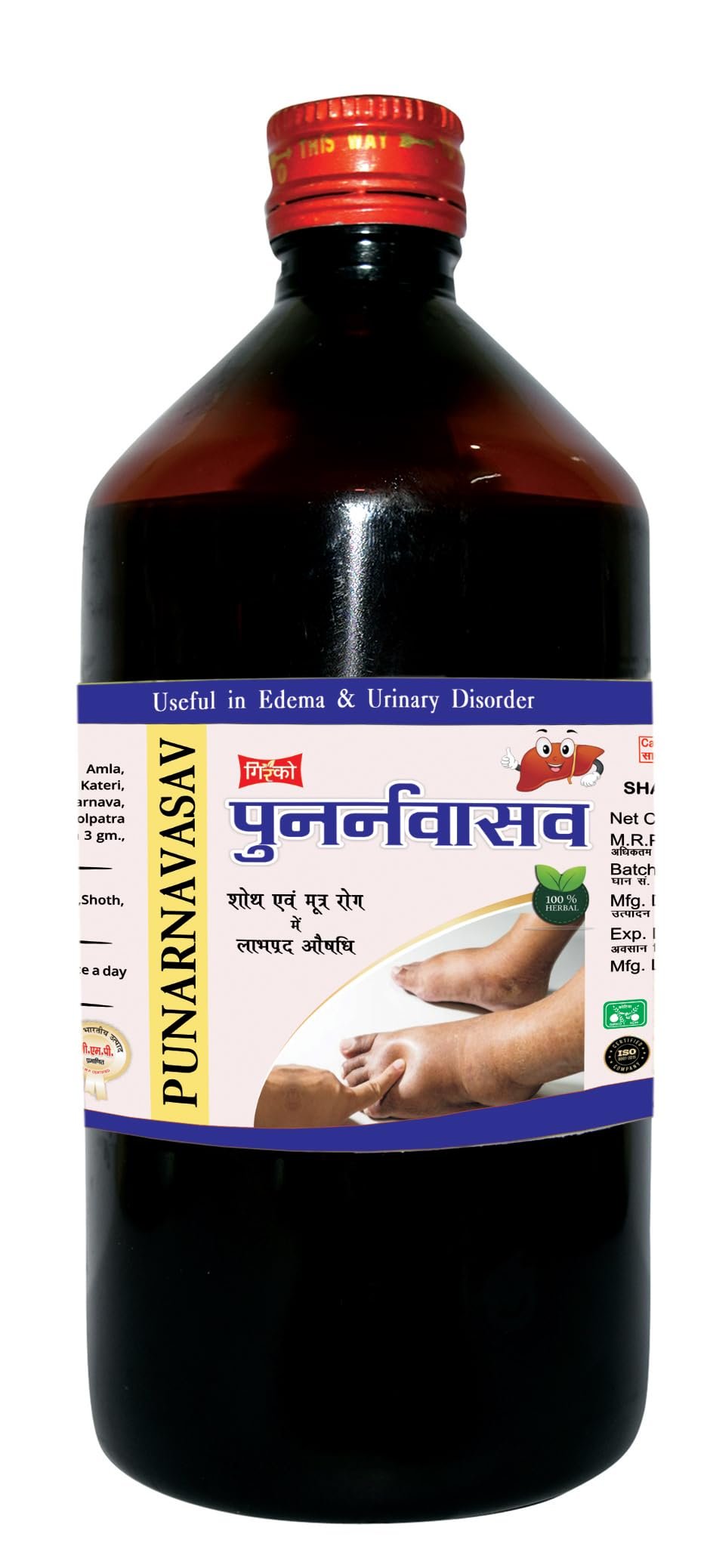 Girko Punarnavasav I Punarnavasava I Punarnavasam I Ayurvedic Medicne I Pack of 3 X 450 ml.