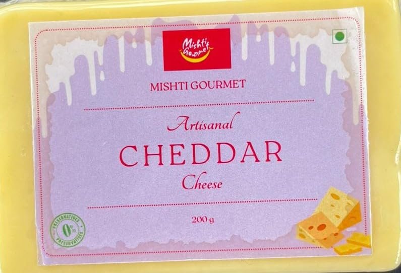 MISHTI GOURMET ARTSANAL CHEDDAR CHEESE 200G