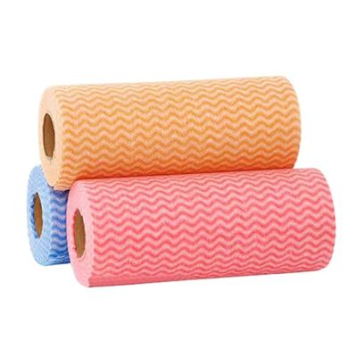 Durable Kitchen Need - Washable and Reusable Kitchen Printed Tissue/Towel Paper Roll - Washable and Reusable Cleaning Wipes Can Be Used Again and Again (Multicolor) (100 Paper Roll) (1)