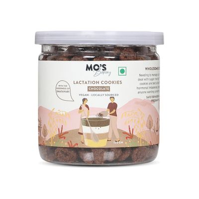 Mo's Chocolate Lactation Cookies 150 gms | Dark Chocolate | Vegan | Healthy Snacks for New Mom's & Pregnant women | 100% Natural & Preservatives Free | Rich in Nutrition