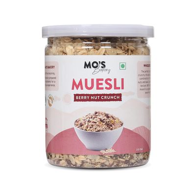 Mo's Millet Muesli 310 gms | Berry Nut Crunch | 90% Whole Grains | Clean Ingredients | Source of Protein