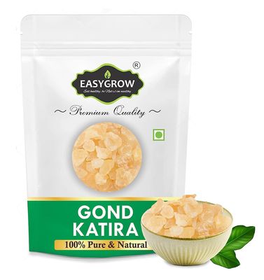 Easygrow Edible Gond Katira Pure - 400 gm, Tragacanth Gum Gond Katira High Cooling Properties Gondh Katira Gum (400 gm)