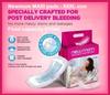 TUNSECHY New Mom Disposable Maternity Pads Maxi XXXL for Heavy Flow (850ml) after delivery. Ultra Soft, Long Lasting Protection- Latest New Mom Maternity Pads 5x3 packs +(FREE 15 Pad Disposal Bags) view 2