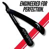 GNS Professional Barber Straight Edge Razor folding utrsa with Free 10 blades| Men's Straight Razor for beard shaping (Charcoal enriched) view 2