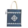 Daffodil Jute Bags For Lunch | Tote Bag | Handcrafted Kolam Print Bag | Eco Friendly Carry Bag | Durable Bags for Men & Women | Jute Handbags with Zipper (Yellow) view 1