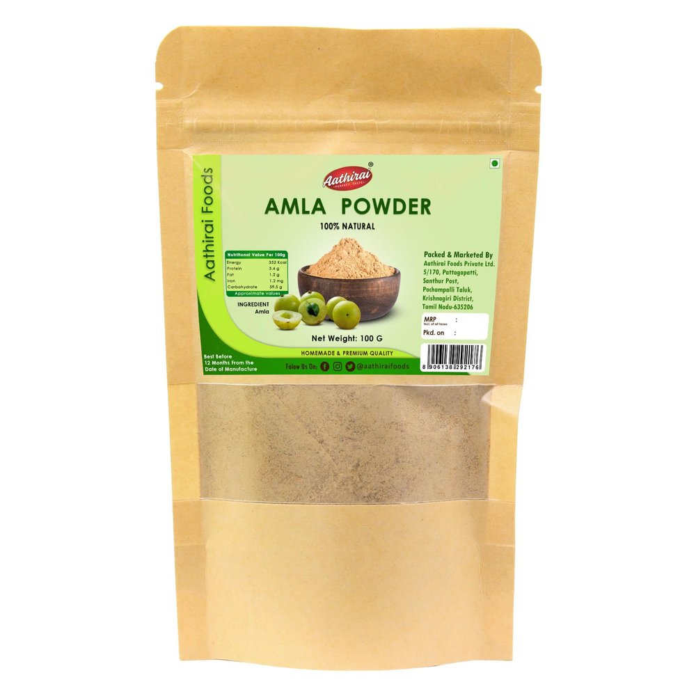 Aathirai Amla Powder | 100 GMS | 100% Natural Pure | Rich in Vitamin C | Indian Gosseberry Powder for Skin & Hair Care