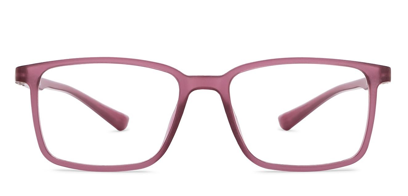 LENSKART BLU | Zero Power Blue Cut Computer Glasses | Anti Glare, Lightweight & Blocks Harmful Rays | UV Protection Specs | Purple | Men & Women | Large | LB E13737