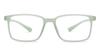LENSKART BLU | Zero Power Blue Cut Computer Glasses | Anti Glare, Lightweight & Blocks Harmful Rays | UV Protection Specs | Green | Men & Women | Large | LB E13737 view 1