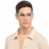 LENSKART BLU | Zero Power Blue Cut Computer Glasses | Anti Glare, Lightweight & Blocks Harmful Rays | UV Protection Specs | Green | Men & Women | Large | LB E13737 view 3