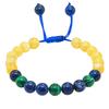 Diabetic Bracelet for Women Men - Crystal Bracelet with Sodalite, Yellow Calcite and Malachite Stones - Spiritual Gift view 3