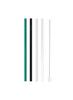 Brightly Labs Reusable Glass Drinking Straws, Clear Glass Straws for Drinking for Milkshakes, Frozen Drinks, Smoothies, Tea, Juice, Set of 4 (Multi Colours) view 1