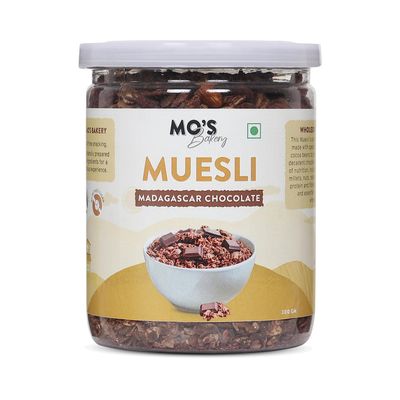 Mo's Millet Muesli 300 gms | Madagascar Chocolate | Healthy Breakfast Muesli | 90% Whole Grain | Protein Rich |Clean Ingredients