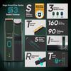 Vega SmartOne S3 Beard Trimmer for Men with AI SmartTrim Technology, USB Type C, Titanium Blade,160 mins Runtime, IPX7 Waterproof & 40 Length Settings, Shaving Machine, Travel Lock, Green, (VHTH-36) view 2
