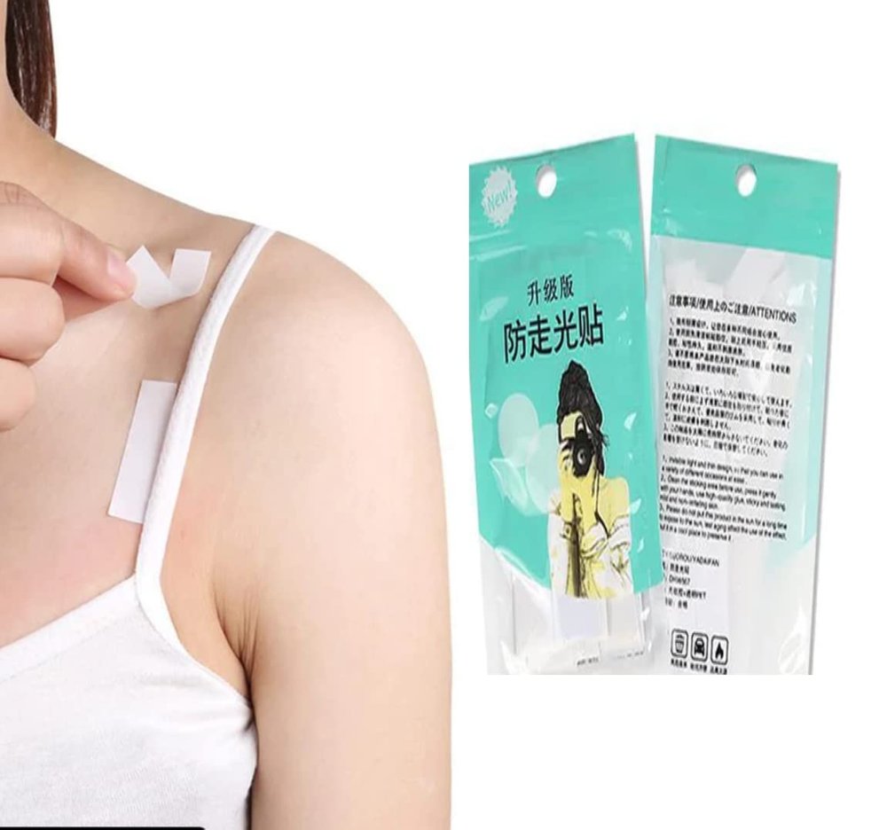 SKYPARKLE 36 Strips Double Sided Body Tape for Fashion, Tape for Clothes, Fabric Tape for Women Clothing and Body, All Day Strength Tape Adhesive, Invisible and Clear Tape for Sensitive Skins (36)
