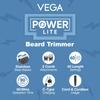 Vega Trimmer Men Beard with 90 Mins Runtime, Stainless Steel Blades & 40 Length Settings, 2 Comb Attachment, Trimmers for Man, USB Type C, Charging Indicator, Travel Lock, Black, (Power Lite, VHTH-38) view 2