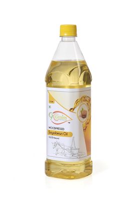 G7 GRAINS Organic Soyabean Oil (1 Liter) Cold Pressed/Wood Pressed Oil | Soyabean Kachi Ghani Oil/Tel