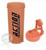 COOL INDIANS Plastic BPA-free Material Leakproof Gym Shaker Bottle with Extra Compartment Ideal for Protein, Preworkout and BCAAs (700 Milliliters) (Orange) view 3
