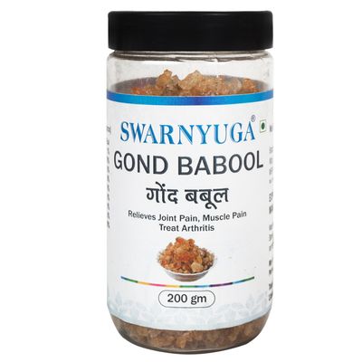 Swarnyuga 100% Natural Gond Babool GOND for LADOO (Acacia Edible Gum) - 200 Gm | Babool Gond for Ladoo | Kikar, Dink, Gum Arabic | 100% Authentic, Food Grade, Sourced from Forest