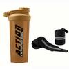 COOL INDIANS BPA-free Material Leakproof Gym Shaker Bottle With Wrist band | Gym Band | deal for Protein, Preworkout and BCAAs (700 Milliliters) (Brown) view 1