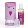 AARYA Reusable Menstrual Periods Cup for Women with Cup Wash - Medical Grade Silicone | Comfortable Odour & Rash-Free | Upto 12 Hours Leakage Protection | FDA Compliance (Medium 50ml) view 1