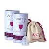 AARYA Reusable Menstrual Cup|Ultra Soft & Odourless|Medical Grade Silicone|Leak Free For 8-10 Hours|Fda Approved|Includes Protective Pouch|Pack Of 2 (Small Pack Of 2),Transparent view 1
