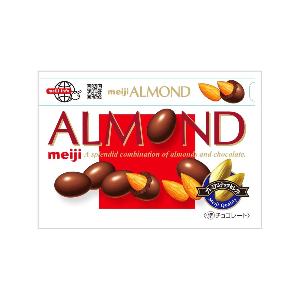 Meiji Almond Chocolate 79g (Pack of 2) (Made in Japan)
