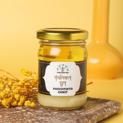 Panchtikta Ayurvedic A2 Medicated Ghrit/Ghee| Panchkarma Ayurveda Ghee/Ghee | Enriched with Natural Herbs | Osteoporosis Supplement for Bone Health | Cartilage & Joint Support Supplement | Menopause Care and Osteoporosis Supplement | Relief From Nigh