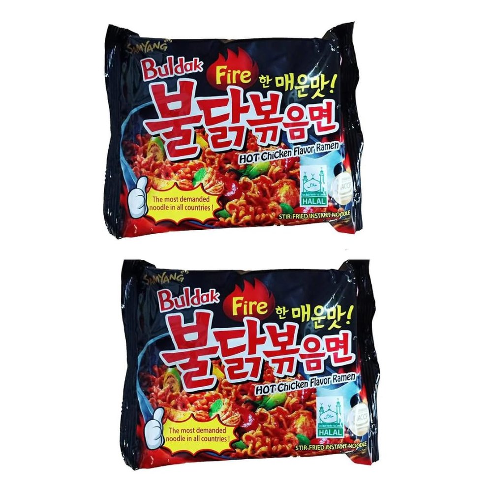 Samyang Buldak Fire Noodles, 140 Grams (Pack of 2)