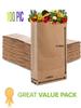 Brown Paper Bags for Foods Grocery Packing Covers - Pack of 100 (25 x 30) 1 kg size view 3
