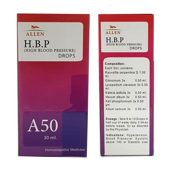 Allen A50 H.B.P (High Blood Pressure) Drop - 30 ml (Pack of 3)
