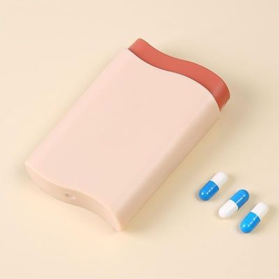 Cannagenix Easy To Carry Pill Medicine Organizer Storage Box with 6 Compartments Ideal for Travel, Pocket, Purse, Daily Pill Case, Portable Medicine Vitamin Holder (Multi Color)