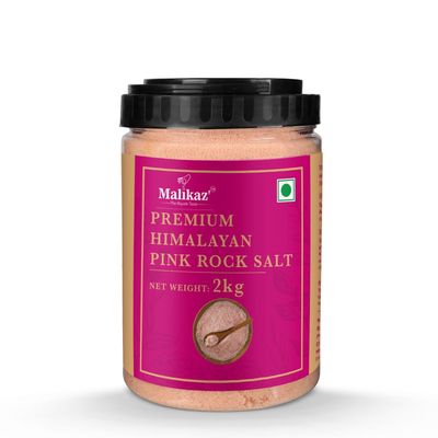 Malikaz' The Royale Taste Premium Himalayan Pink Rock Salt Powder - 2 Kg Jar