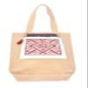 Daffodil Jute Bagg | Tote Bag | Handcrafted Kalamkari Pocket Bag | Multipurpose Carry Bag | Durable Bags for Men & Women | Jute Handbags with Latkan (Pocket) view 4