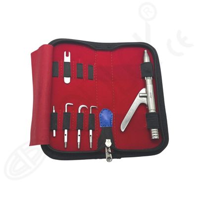 ADDLER DENTAL CROWN BRIDGE REMOVER GUN SET WITH 5 PINS. SURGICAL INSTRUMENTS.