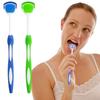 E - Buddies Tongue Brush, Tongue Scraper, Tongue Cleaner Helps Fight Bad Breath, Professional Tongue Brush for Freshing Breath, 2 Tongue Scrapers - 2 Pack Colors May Vary view 4