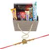 SFU E Com Bounty Coconut Chocolate With Premium Basket| Rakhi Chocolate for Brother | Jadtar Ganesh ji Rakhi With Chocolates | Roli, Chawal, Chandan, Misri | 825 view 1