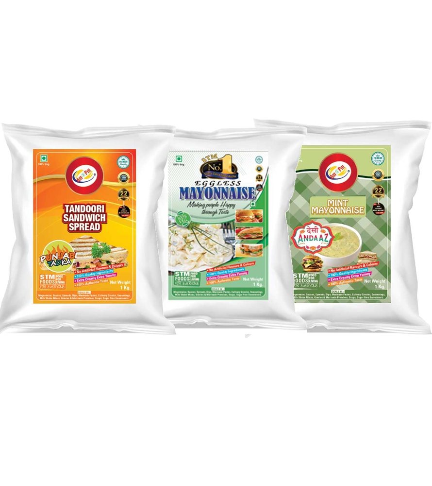 Am 2 Pm - Mayonnaise,Mint Mayo,Tandoori Sandwich Spread Extra Creamy Mayonnaise for Sandwich, Burger, Wraps Pack Of- 3 - (1KG Each)