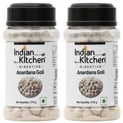 Indian Kitchen Anardana Goli 210 grams (Pack of 2) | Healthy Snack for Kids and Adults