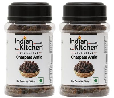 Indian Kitchen Chatpata Amla 200g (Pack of 2) | Healthy Snack for kids and adults