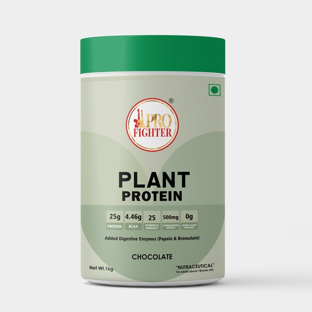 EATERY HARVEST by Saipro Plant Protein Powder 1kg Jar 25g Protein/Serve ,4.4g BCAA| 500mg Ashwagandha | Added Multivitamins, All Essential Amino Acids | Preservatives Free, NO added Sugar, Rich Chocolate Flavor, Clean Protein source, Family protein