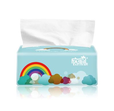 DCELLA Facial Tissue Soft Tissue Paper Napkins Table Top Plain 4 Ply 300 Tissues (Pack of 3, Blue)