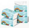 DCELLA Soft Facial Tissue Paper Napkins Table Top Plain 4 Ply 500 Pcs in Each Pack (Blue, Pack of 5) view 4