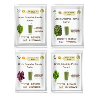 Kedars Product Green Smoothie Premix Sachets without Shaker - Quantity 28 sachets