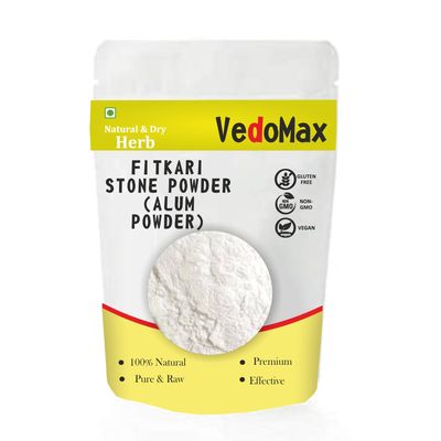 VedoMax Purified Fitkari Stone Powder | Alum Stone Powder - 200 gm