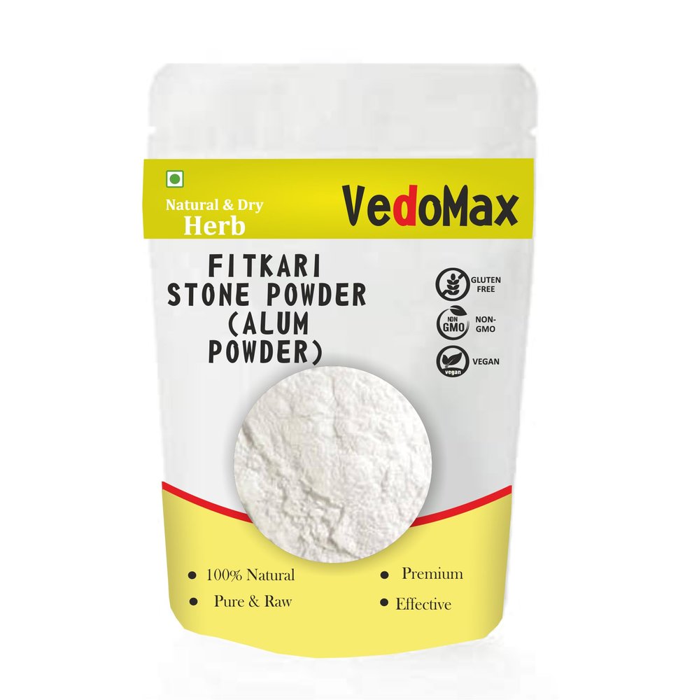 VedoMax Purified Fitkari Stone Powder | Alum Stone Powder - 200 gm