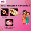 Saugat Traders Stone Rakhi Set of 4 for Brother with Chocolate | Mauli Rakhi with Roli Chawal for Beloved Bhaiya | Rakhi Combo Pack of 4 view 2