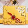 Saugat Traders Stone Rakhi Set of 4 for Brother with Chocolate | Mauli Rakhi with Roli Chawal for Beloved Bhaiya | Rakhi Combo Pack of 4 view 4