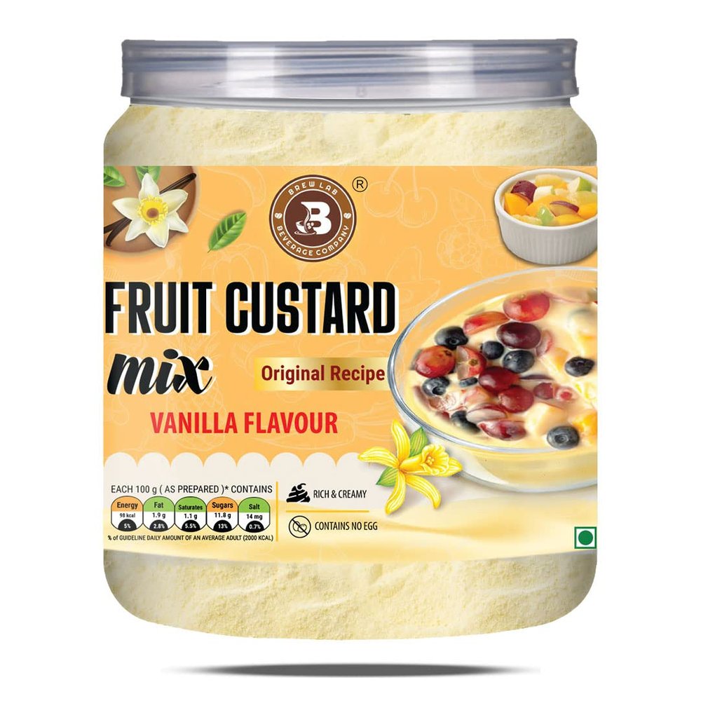 Brew Lab Tasty & Creamy Fruit Custard Mix Vanilla Flavor | Perfect Dessert Mix | 250 g